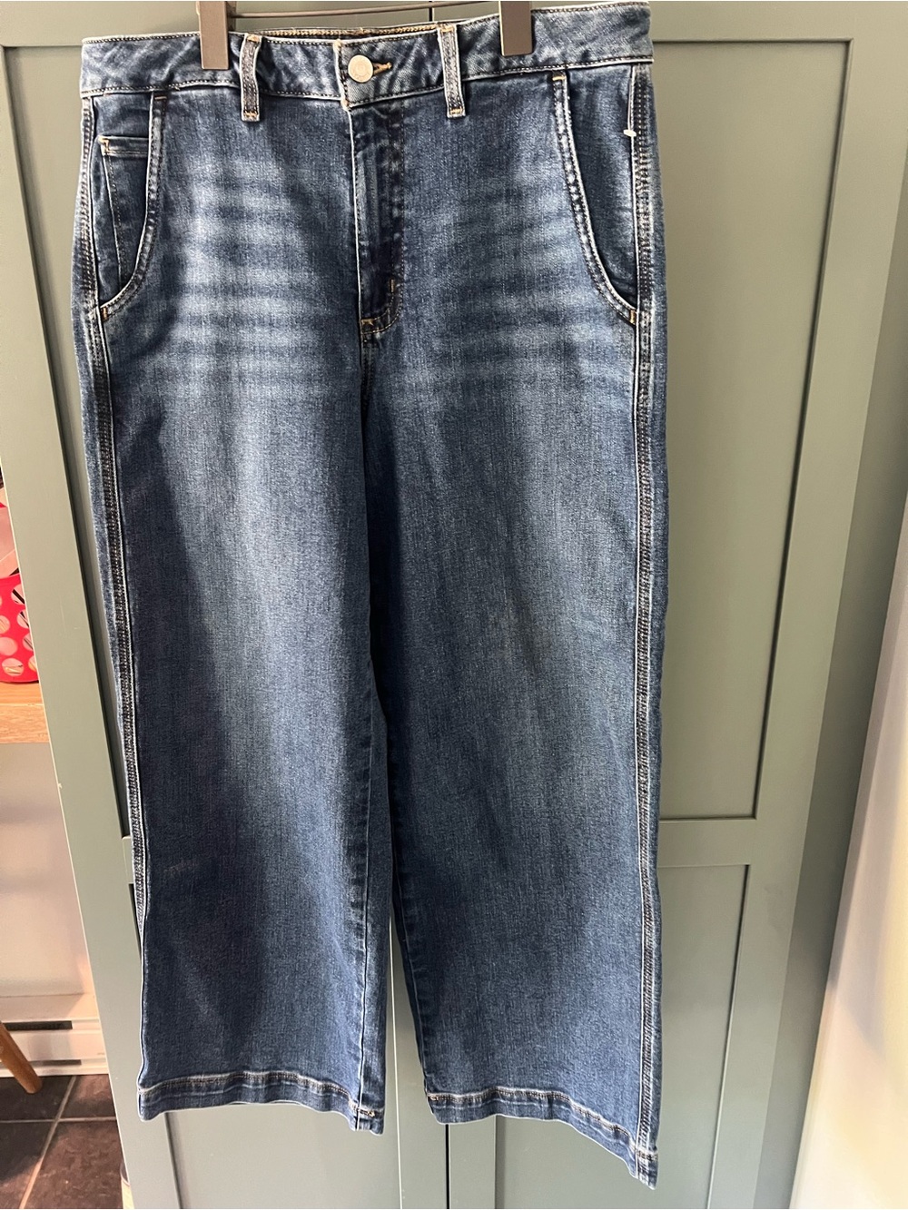 LL Bean 207 Vintage Jean High Rise Wide Leg Sz 10 Reg NWOT